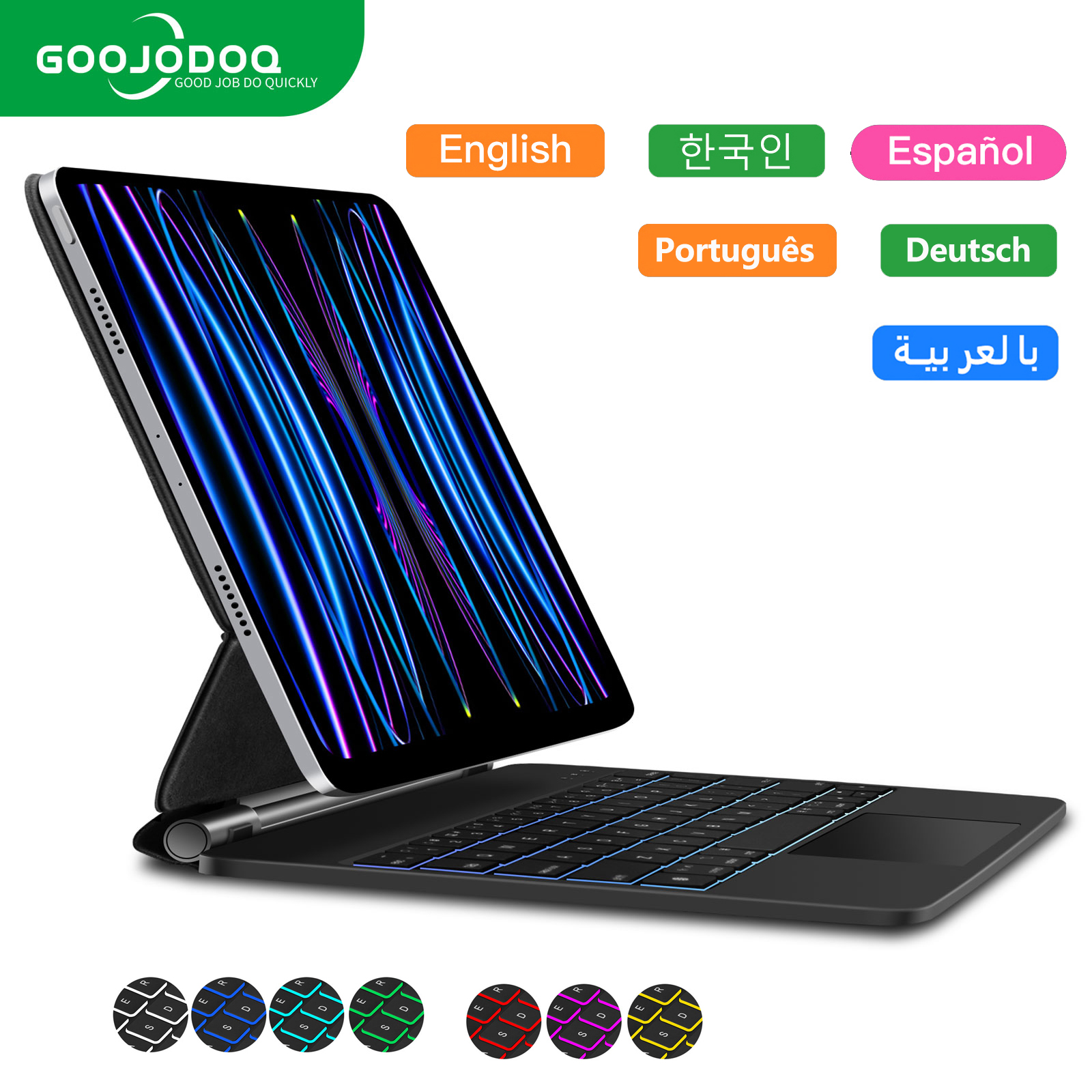 Tablet Accessories Choice Store - GOOJODOQ Backlight Magic Keyboard for iPad