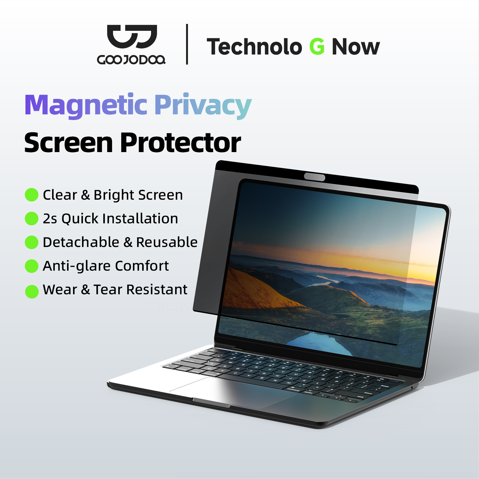 Tablet Accessories Choice Store - Reusable magnetic anti-peeping protector For MacBook