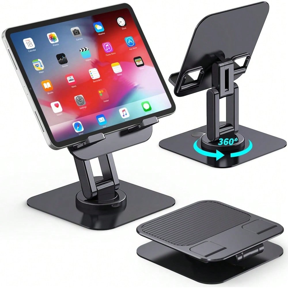 Tablet Stand Adjustable - Stand, 360° Rotating Adjustable Foldable Tablet