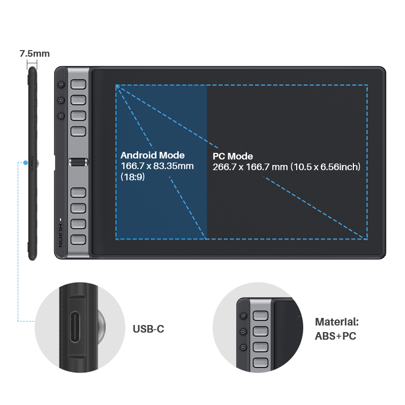 Huion Inspiroy 2 L 10.5 x 6.56 – Huion Tablet Accessories recenzja i cena