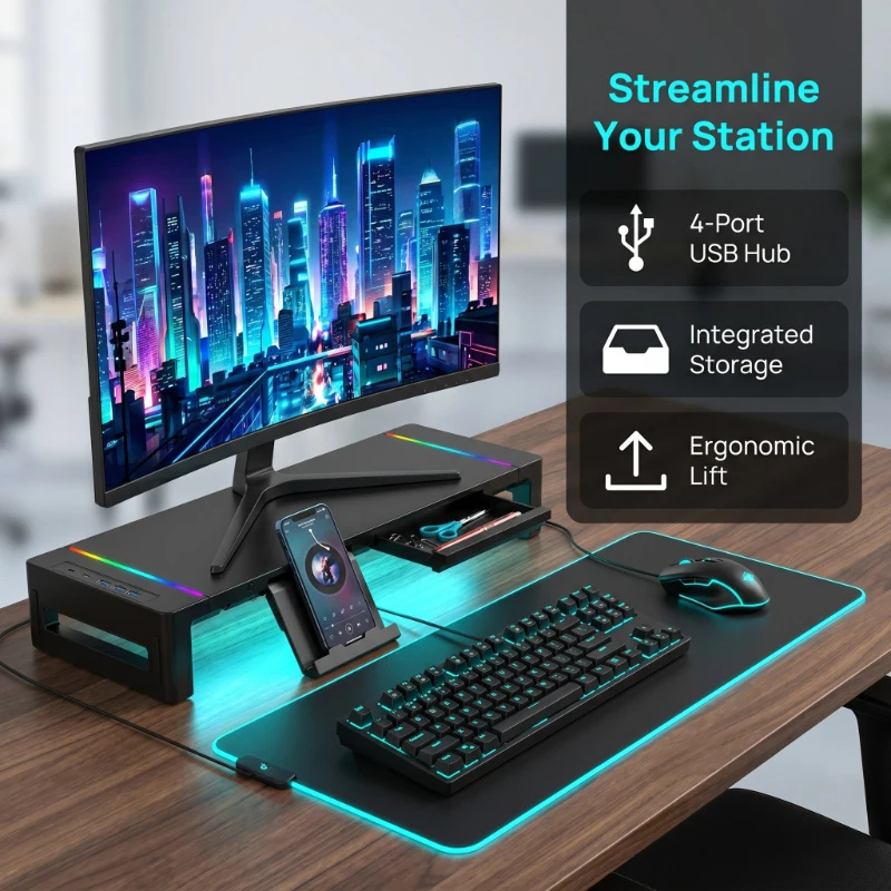 Monitor Stand Riser, With Fold – Tablet Stand Adjustable recenzja i cena