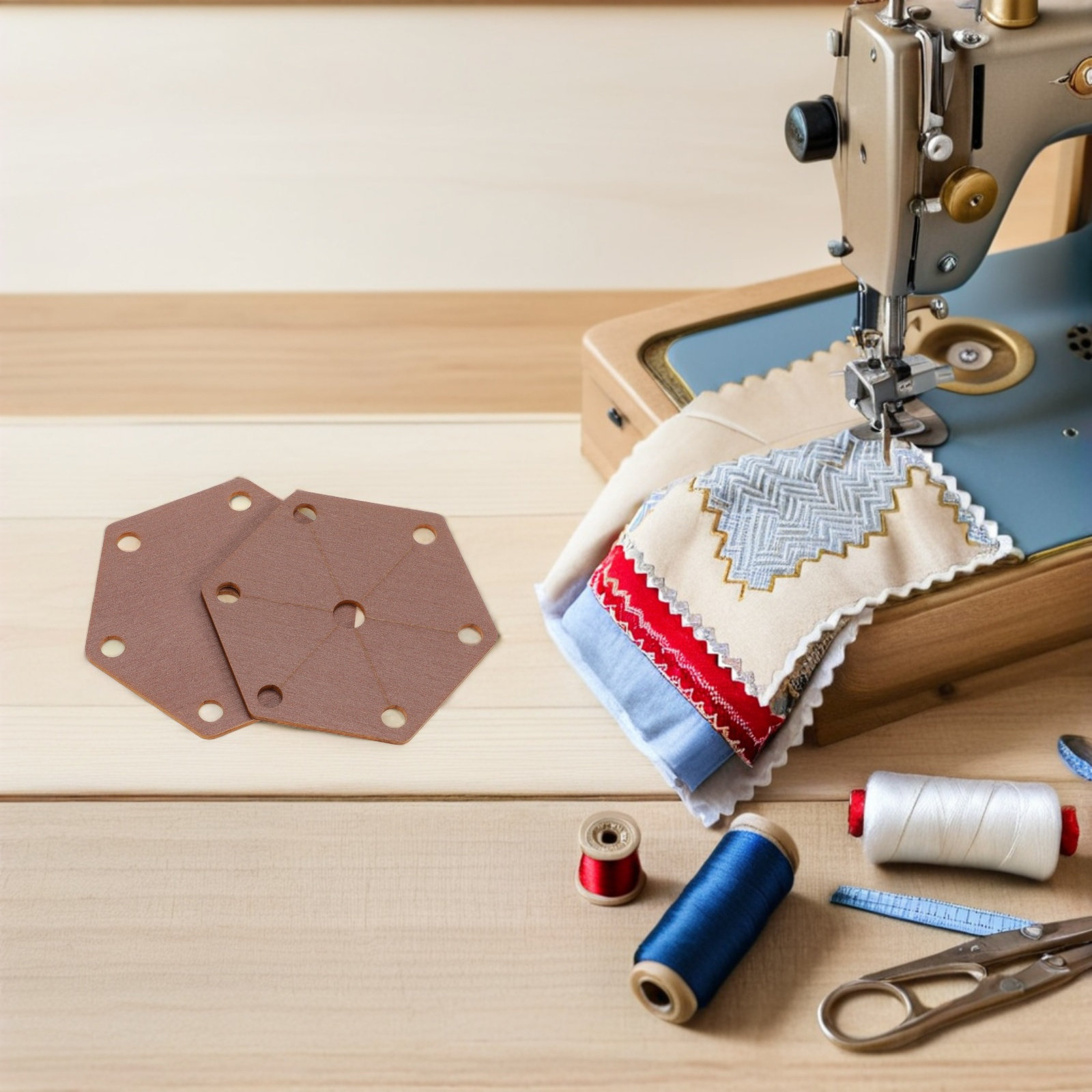 24Pcs Wood Weaving Cards Hexag – Tablet Weaving Accessories recenzja i cena