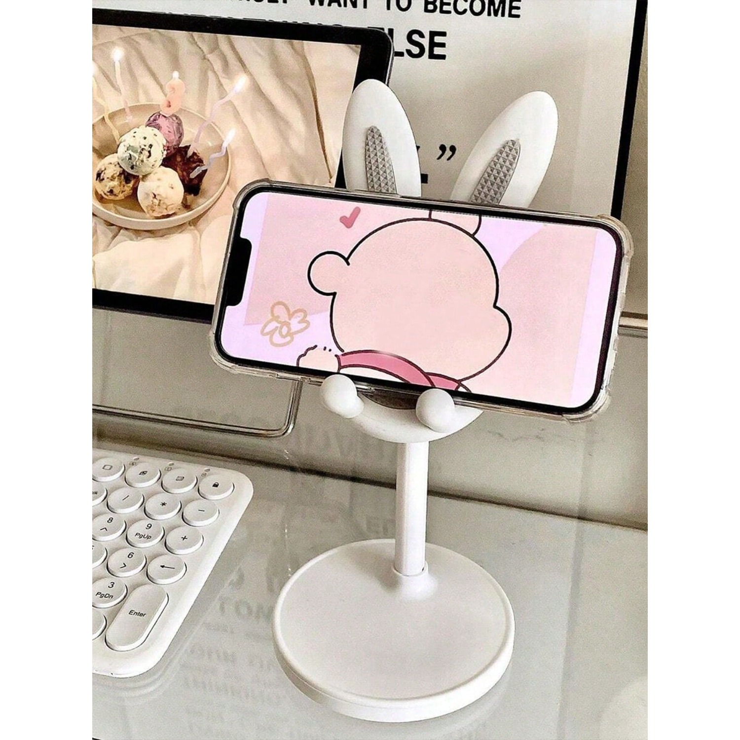 5/2/1pcs Cute Cartoon Rabbit A – Tablet Stand Adjustable recenzja i cena