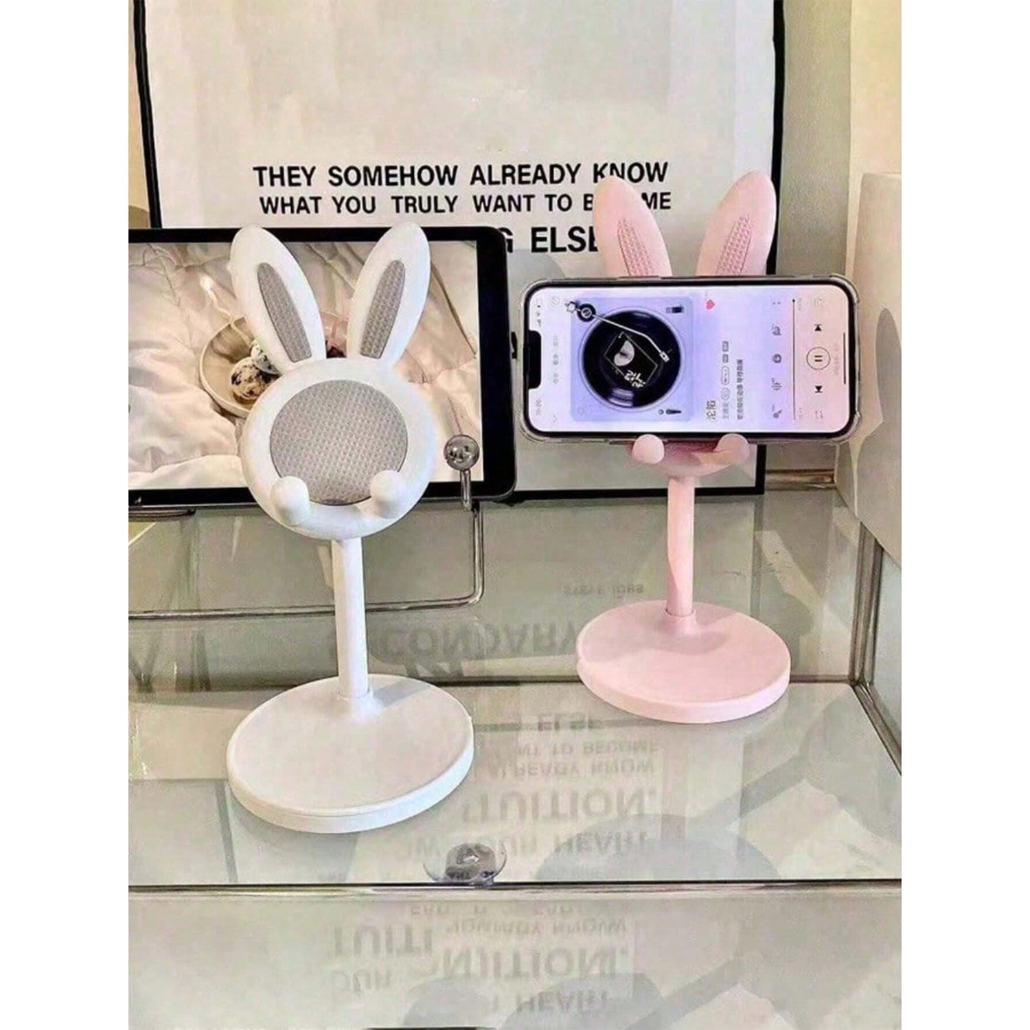 5/2/1pcs Cute Cartoon Rabbit A – Tablet Stand Adjustable recenzja i cena