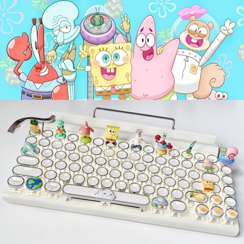 Retro SpongeBo Mechanical Keyb – Tablet Accessories Keyboard recenzja i cena