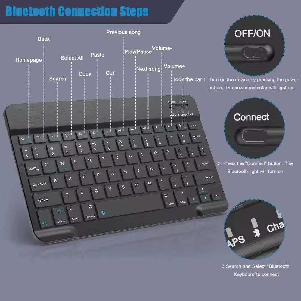 Bluetooth Wireless Keyboard Mo – Tablet Accessories Keyboard recenzja i cena