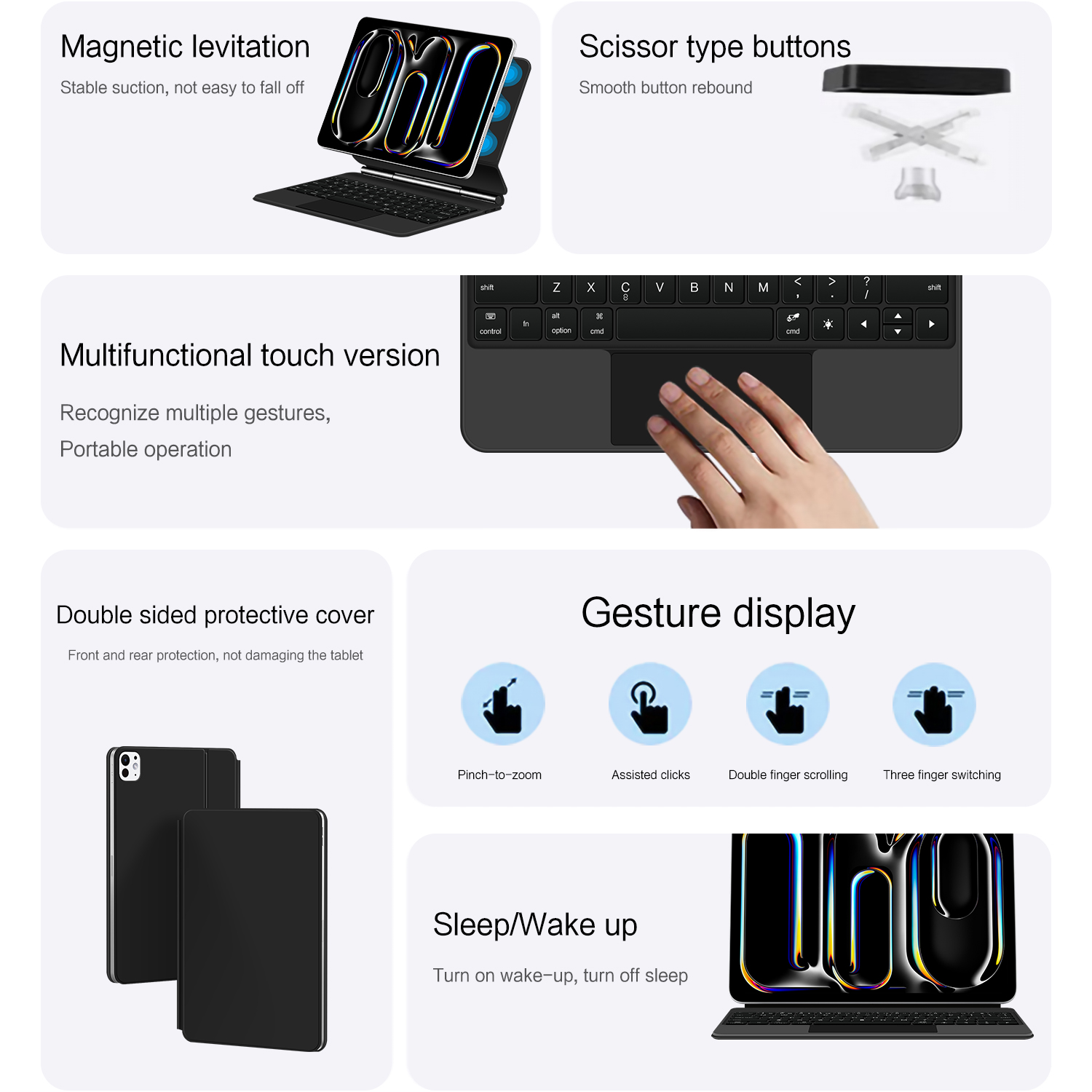 AJIUYU Magnetic Magic Keyboard – Tablet Keyboard Case recenzja i cena
