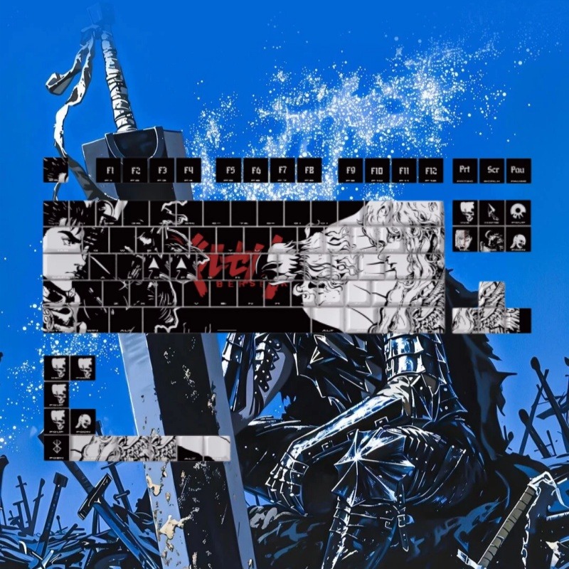 BERSERK Theme Anime Keycap 98  – Tablet Accessories Keyboard recenzja i cena