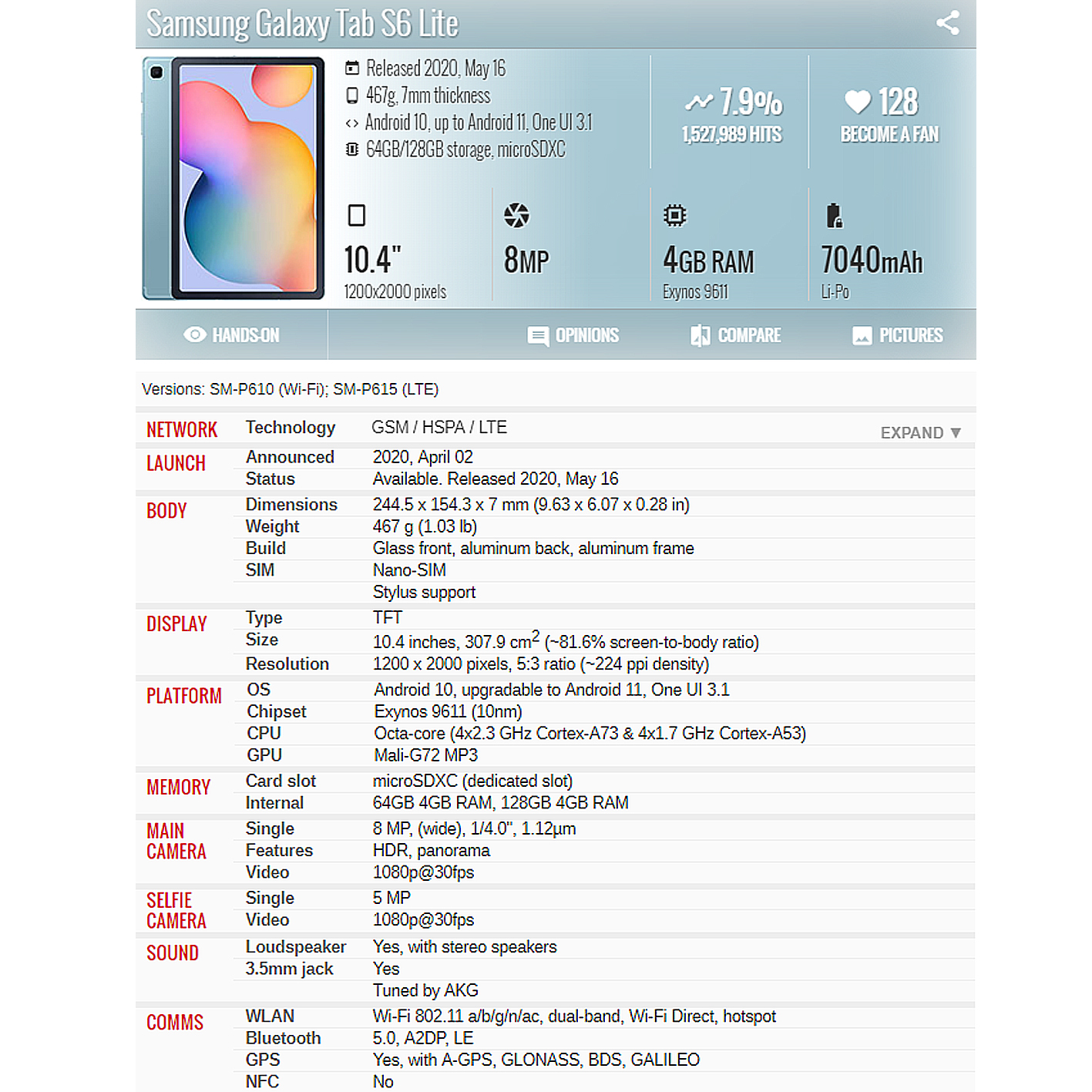 For Samsung Galaxy Tab S6 Lite – Tablet Accessories For Samsung recenzja i cena