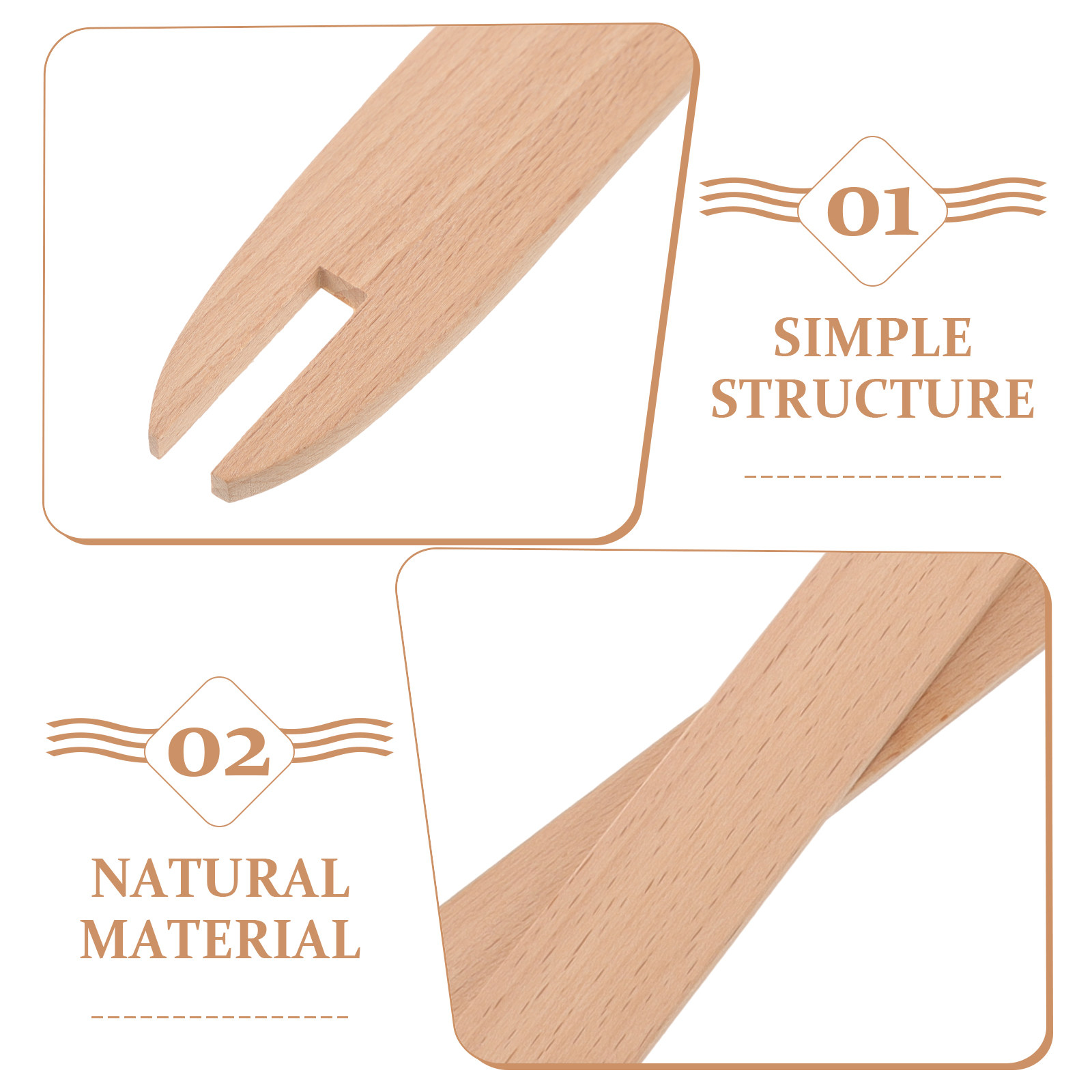 2Pcs Wooden Knitting Shuttles  – Tablet Weaving Accessories recenzja i cena