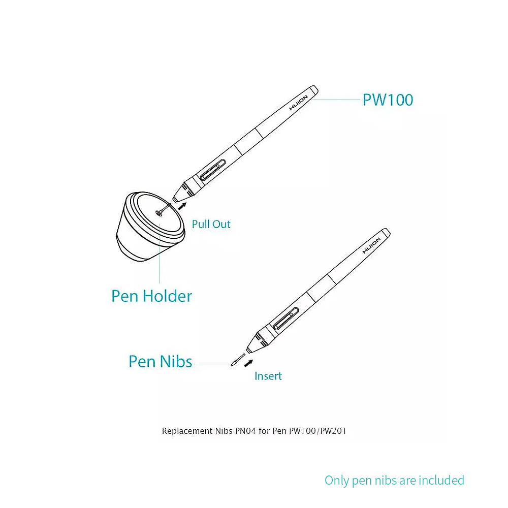PN05 10pcs Replacement Pen Nib – Huion Tablet Accessories recenzja i cena